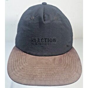 Reaction Kenneth Cole Hat Cap 5 Panel A-Frame Snapback Black Vintage